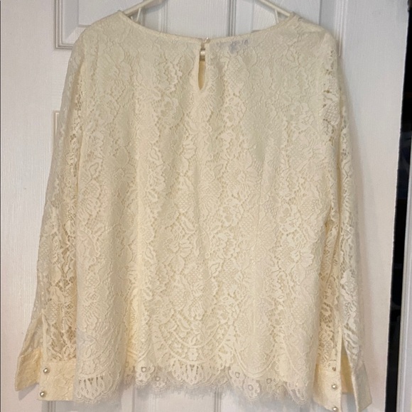 Talbots Ivory Lace Blouse - Picture 5 of 9